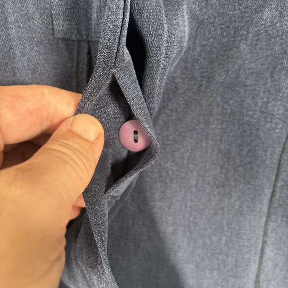 Vintage Design Todays Tunic Top Women’s 2X Navy Blue Rayon Silk Lagenlook Boxy - Picture 7 of 16